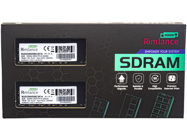 RIMLANCE 1.2V 16GB (2x8GB) DDR4-2933 CL21 (B0D7H5M7QP)