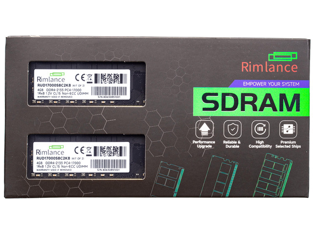 RIMLANCE 1.2V 8GB (2x4GB) DDR4-2133 CL15