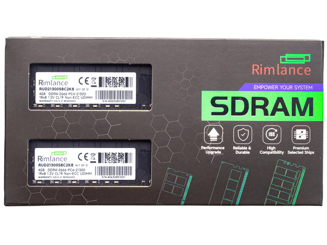 RIMLANCE 1.2V 8GB (2x4GB) DDR4-2666 CL19 (B0D7LMK56C)