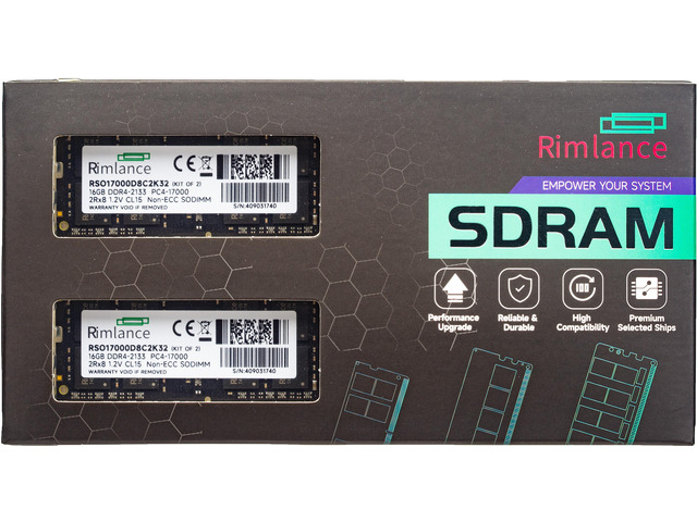 RIMLANCE 1.2V 32GB (2x16GB) DDR4-2133 CL15 SO-DIMM (B0D7LQP8YJ)