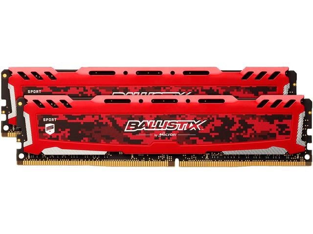 Ballistix Sport LT 16GB (2x8GB) DDR4-2666 CL16 Red