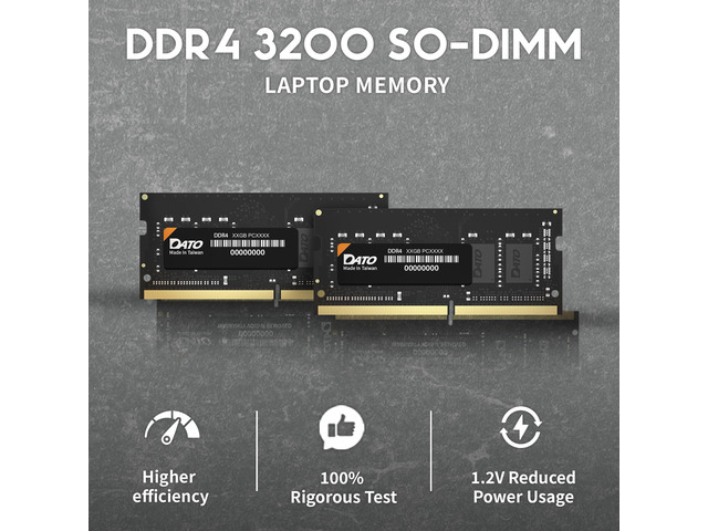 DATO 32GB DDR4-3200 CL22 SO-DIMM (DT32G4DSDND32), picture 2