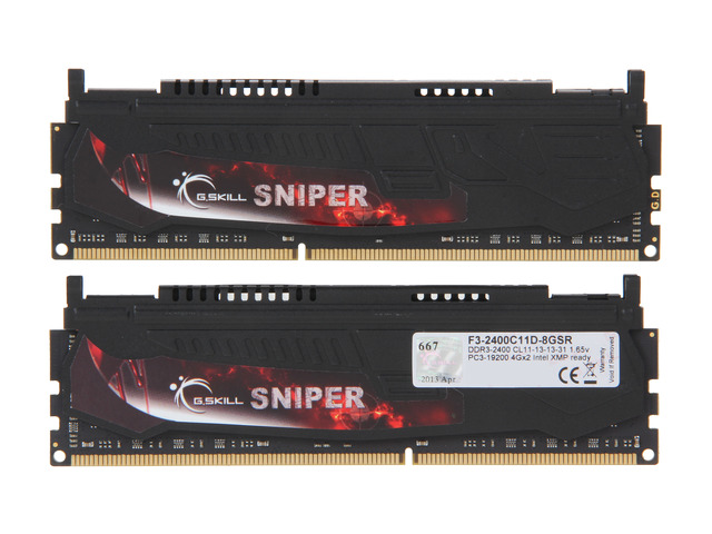 G.SKILL Sniper 8GB (2x4GB) DDR3-2400 CL11, picture 2