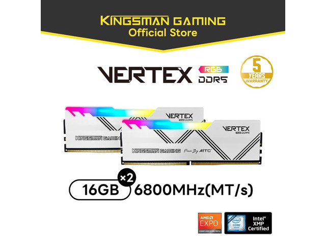 KINGSMAN GAMING AITC 32GB (2x16GB) DDR5-6800 CL34 White, picture 2