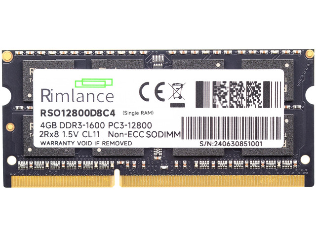 RIMLANCE 1.5V 4GB DDR3-1600 SO-DIMM, picture 2