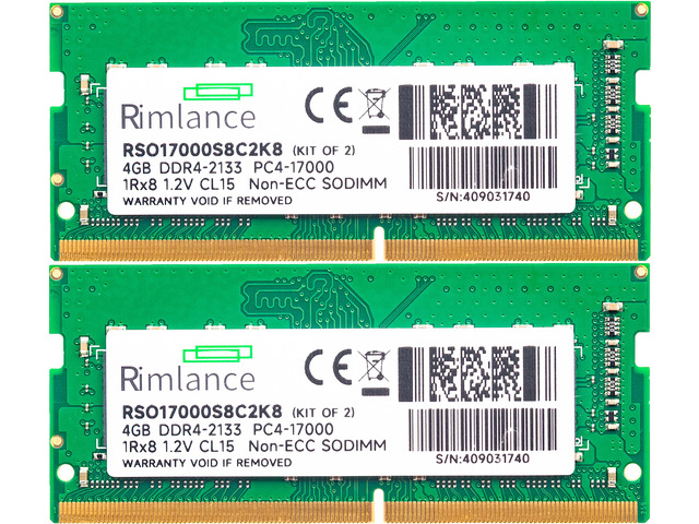 RIMLANCE 1.2V 8GB (2x4GB) DDR4-2133 SO-DIMM, picture 2
