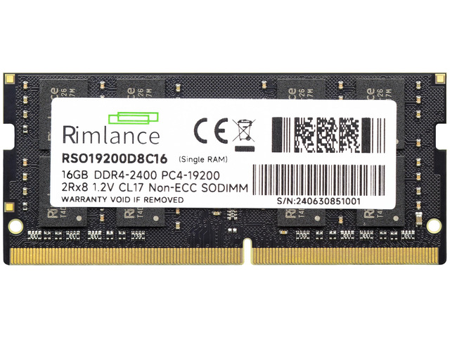 RIMLANCE 1.2V 16GB DDR4-2400 SO-DIMM, picture 2
