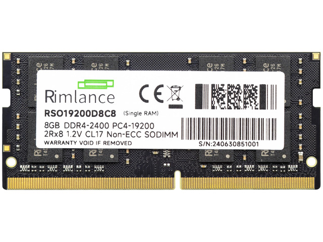 RIMLANCE 1.2V 8GB DDR4-2400 2Rx8 SO-DIMM, picture 2