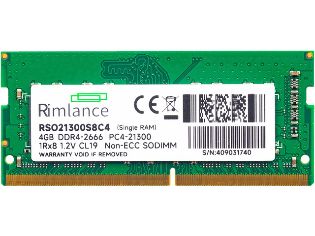 RIMLANCE 1.2V 4GB DDR4-2666 CL19 SO-DIMM, picture 2
