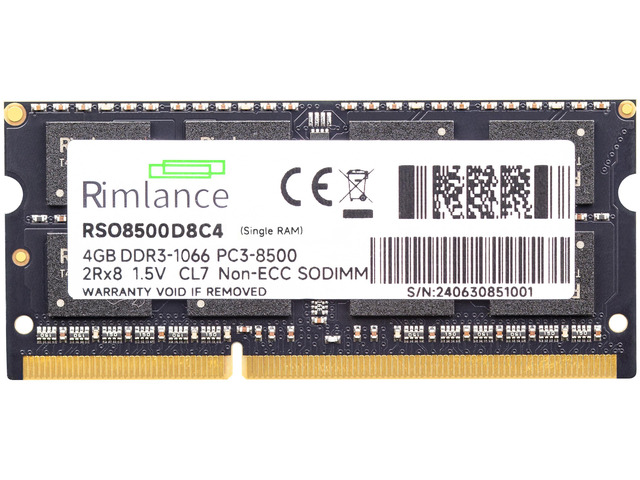 RIMLANCE 1.5V 4GB DDR3-1066 SO-DIMM, picture 2