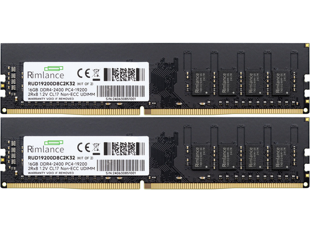 RIMLANCE 1.2V 32GB (2x16GB) DDR4-2400 CL17 (RUD19200D8C2K32), picture 2