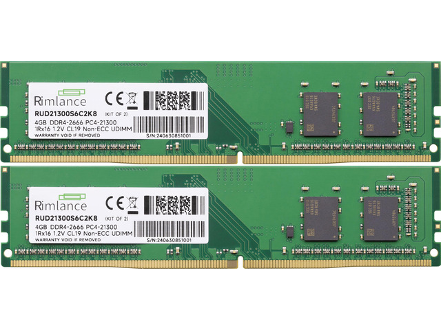 RIMLANCE 1.2V 8GB (2x4GB) DDR4-2666 CL19, picture 2
