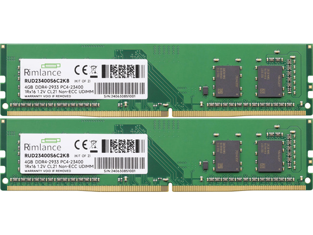 RIMLANCE 1.2V 8GB (2x4GB) DDR4-2933 CL21, picture 2
