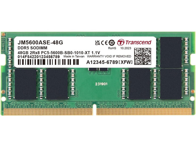 Transcend 48GB DDR5-5600 SO-DIMM (JM5600ASE-48G)