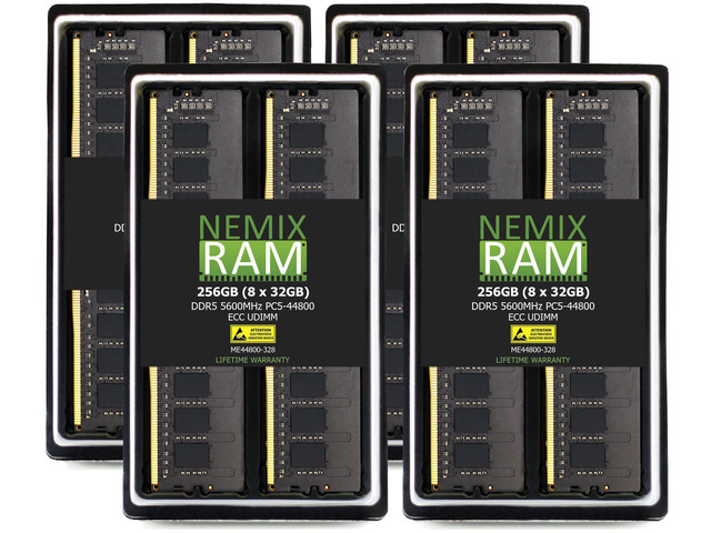 NEMIX Original Series Memory 256GB (8x32GB) DDR5-5600 CL42 ECC UDIMM