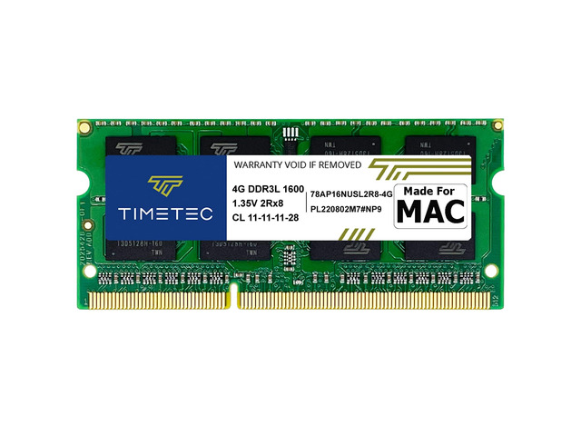 Timetec Hynix IC Compatible for Apple 4GB DDR3-1600 CL11 SO-DIMM