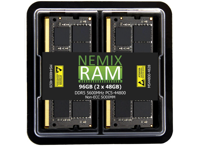 NEMIX 96GB (2x48GB) DDR5-5600 CL46 SO-DIMM (MS44800-4828K2-MAG)