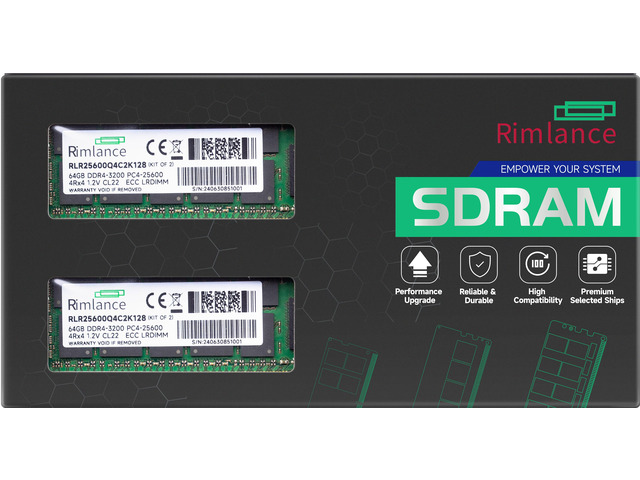 RIMLANCE 1.2V 128GB (2x64GB) DDR4-3200 CL22 ECC LRDIMM