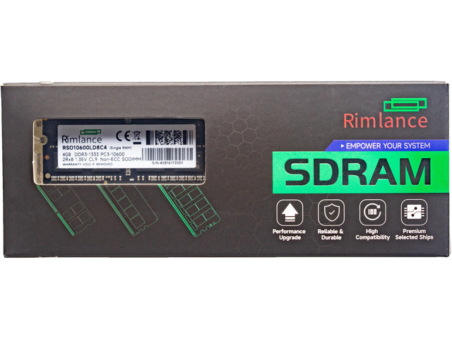 RIMLANCE 1.35V 4GB DDR3-1333 SO-DIMM