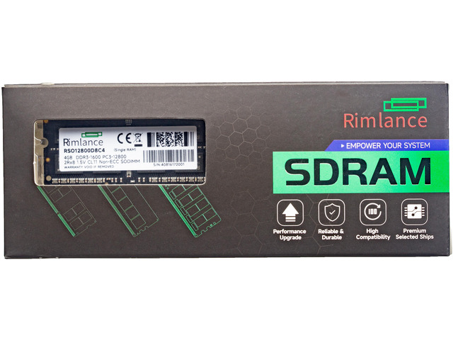 RIMLANCE 1.5V 4GB DDR3-1600 SO-DIMM