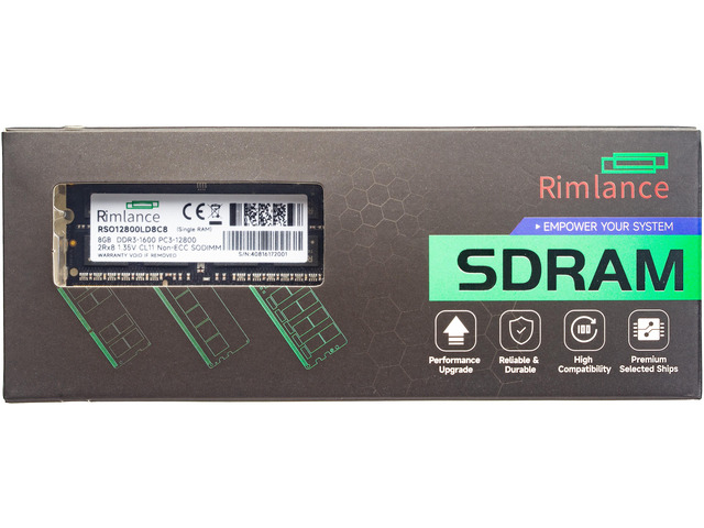 RIMLANCE 1.35V 8GB DDR3-1600 SO-DIMM