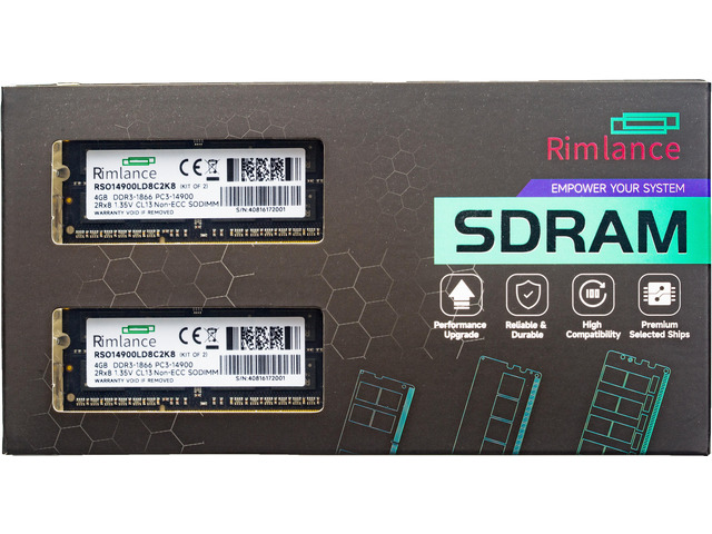 RIMLANCE 1.35V 8GB (2x4GB) DDR3-1866 2Rx8 SO-DIMM