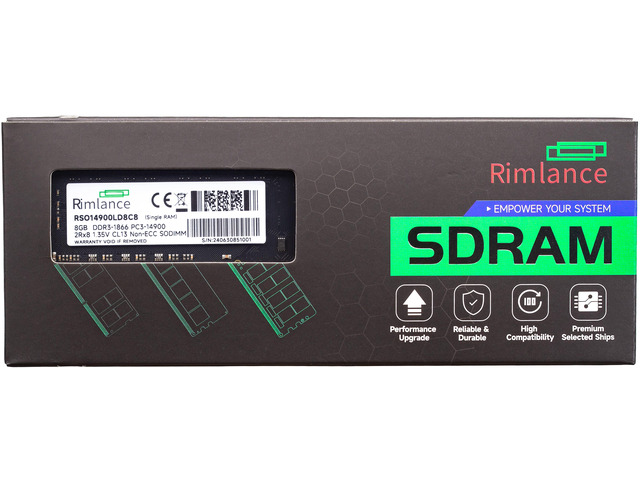 RIMLANCE 1.35V 8GB DDR3-1866 CL13 SO-DIMM