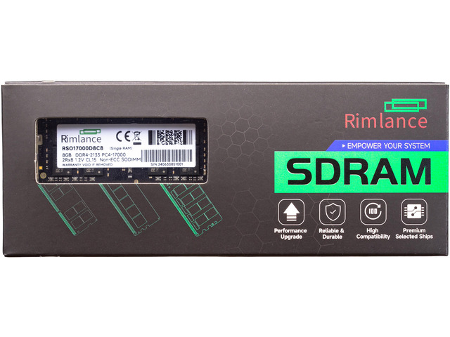 RIMLANCE 1.2V 8GB DDR4-2133 2Rx8 SO-DIMM