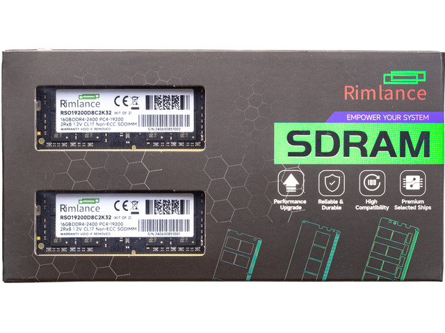RIMLANCE 1.2V 32GB (2x16GB) DDR4-2400 CL17 SO-DIMM