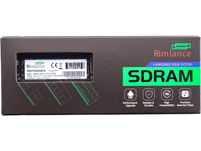 RIMLANCE 1.2V 8GB DDR4-2400 1Rx8 SO-DIMM