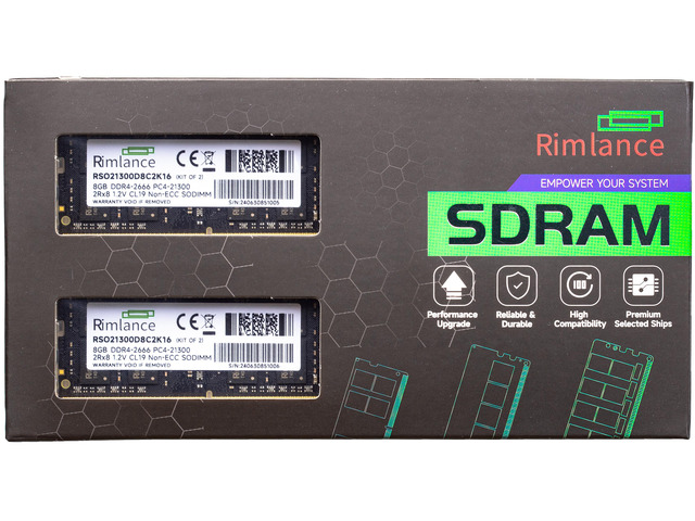 RIMLANCE 1.2V 16GB (2x8GB) DDR4-2666 CL19 SO-DIMM
