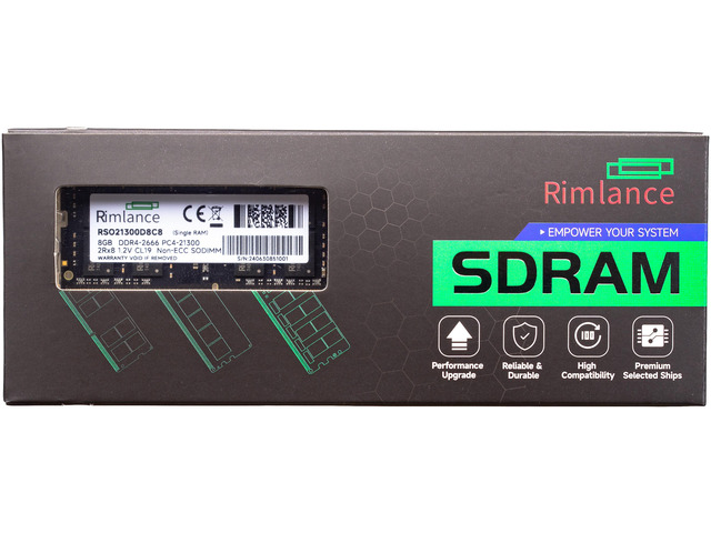 RIMLANCE 1.2V 8GB DDR4-2666 2Rx8 SO-DIMM