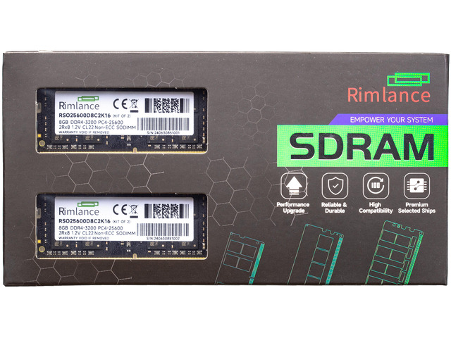 RIMLANCE 1.2V 16GB (2x8GB) DDR4-3200 CL22 SO-DIMM