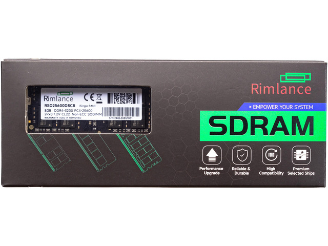 RIMLANCE 1.2V 8GB DDR4-3200 2Rx8 SO-DIMM