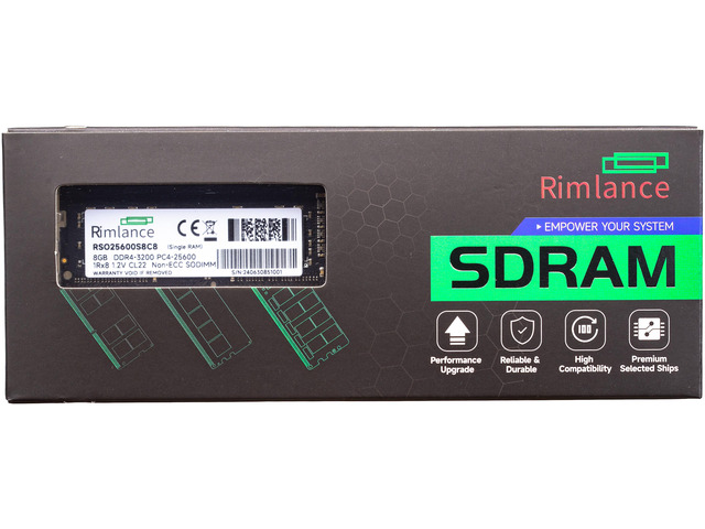 RIMLANCE 1.2V 8GB DDR4-3200 1Rx8 SO-DIMM