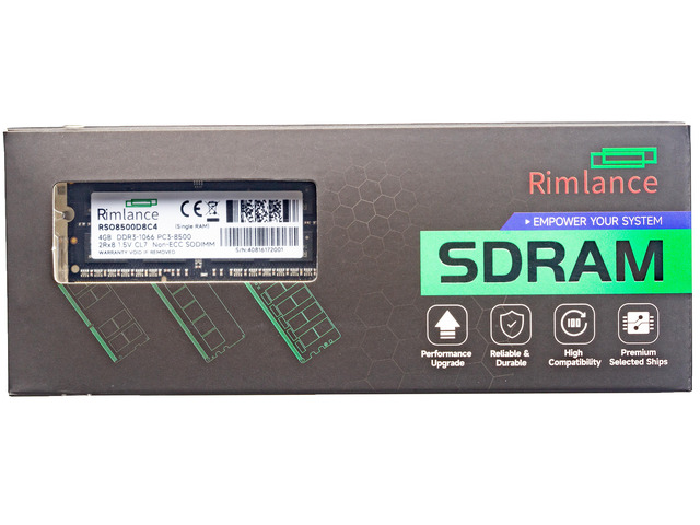 RIMLANCE 1.5V 4GB DDR3-1066 SO-DIMM