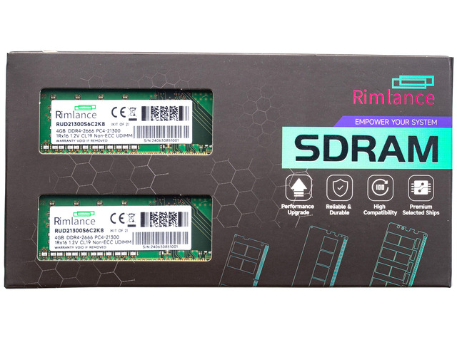 RIMLANCE 1.2V 8GB (2x4GB) DDR4-2666 CL19