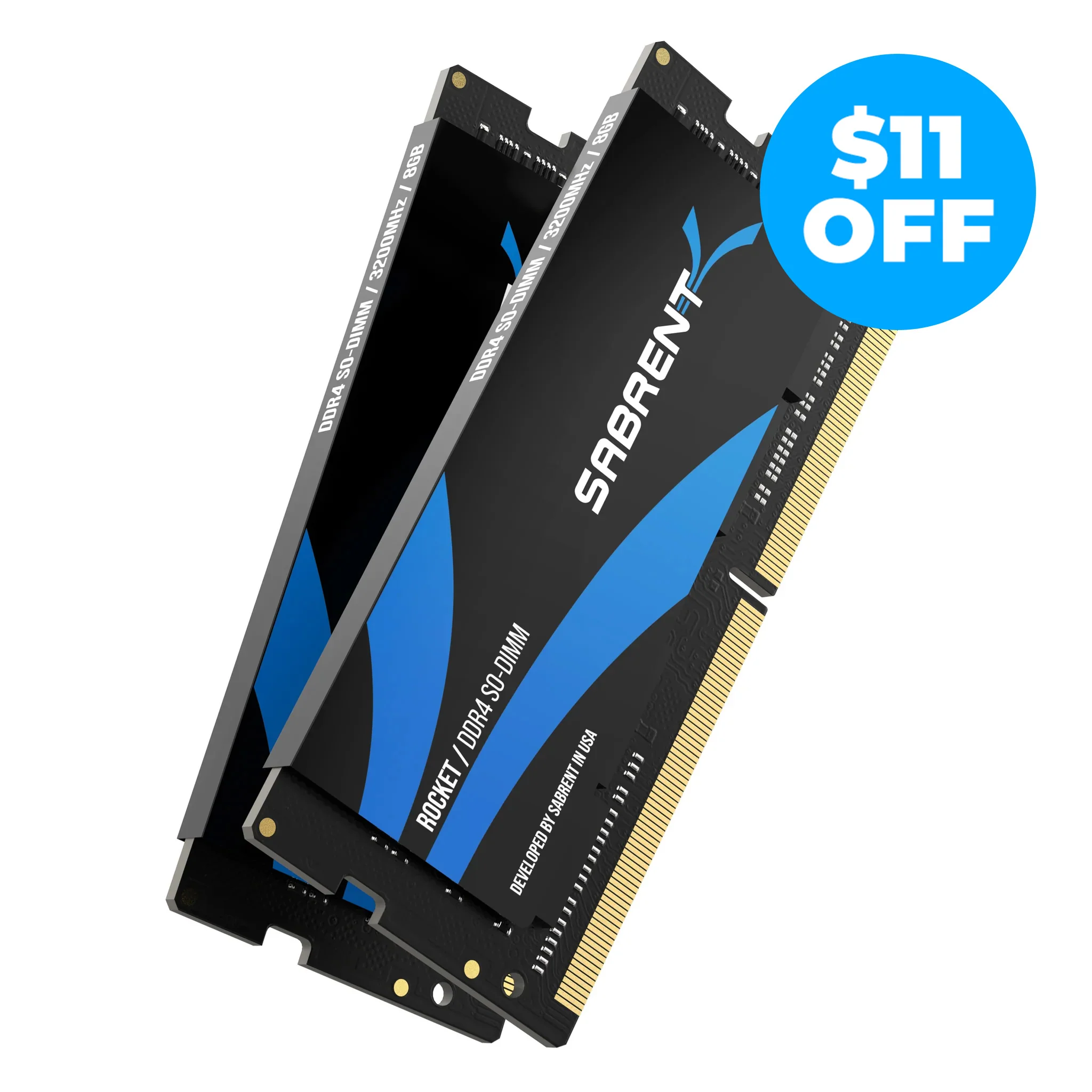 Sabrent 16GB (2x8GB) DDR4-3200 SO-DIMM (SB-DDR8X2)