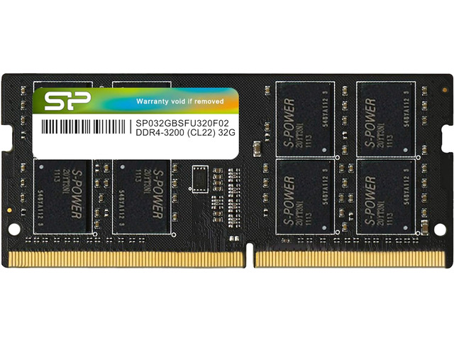Silicon Power 32GB DDR4-3200 CL22 SO-DIMM (SU032GBSFU320F02SN)